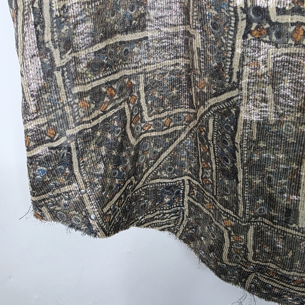 Isabel Marant x H&M silk Metallic studded racer back Tank top - Picture 11 of 12